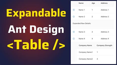 Skip to content Toggle navigation. . Antd table expandable
